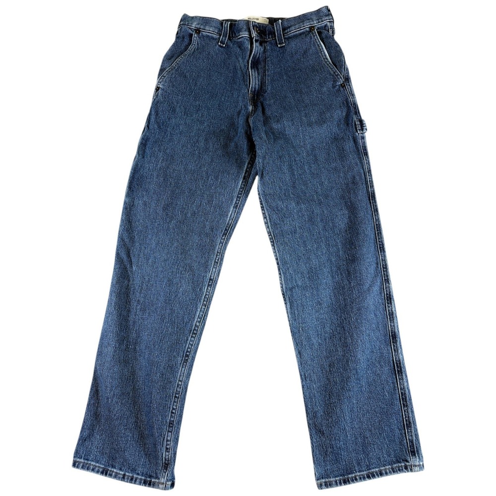 Hollister Baggy Carpenter Jeans Mens 31x32 Blue Workwear Y2K Heavyweight 90s